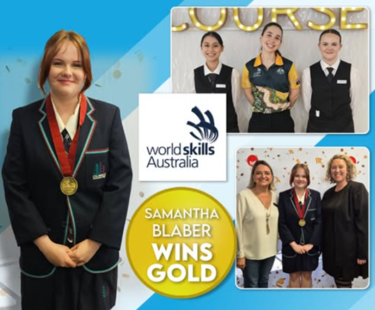 Samantha Blaber wins gold at WorldSkills Australia, celebrating with her peers and mentors